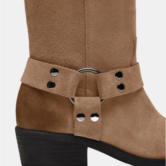 Steve Madden RUSKIN TAUPE SUEDE BOOTS size 9.5 - Picture 2 of 10